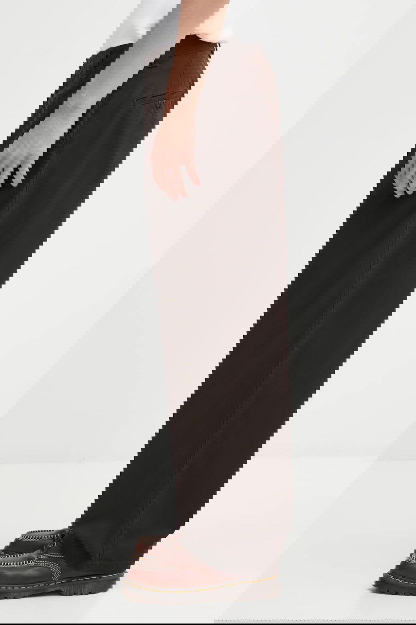 Nohavice Carhartt WIP Cotton Wide-Leg Brady Pant Hnedá | I035655.4706, 1