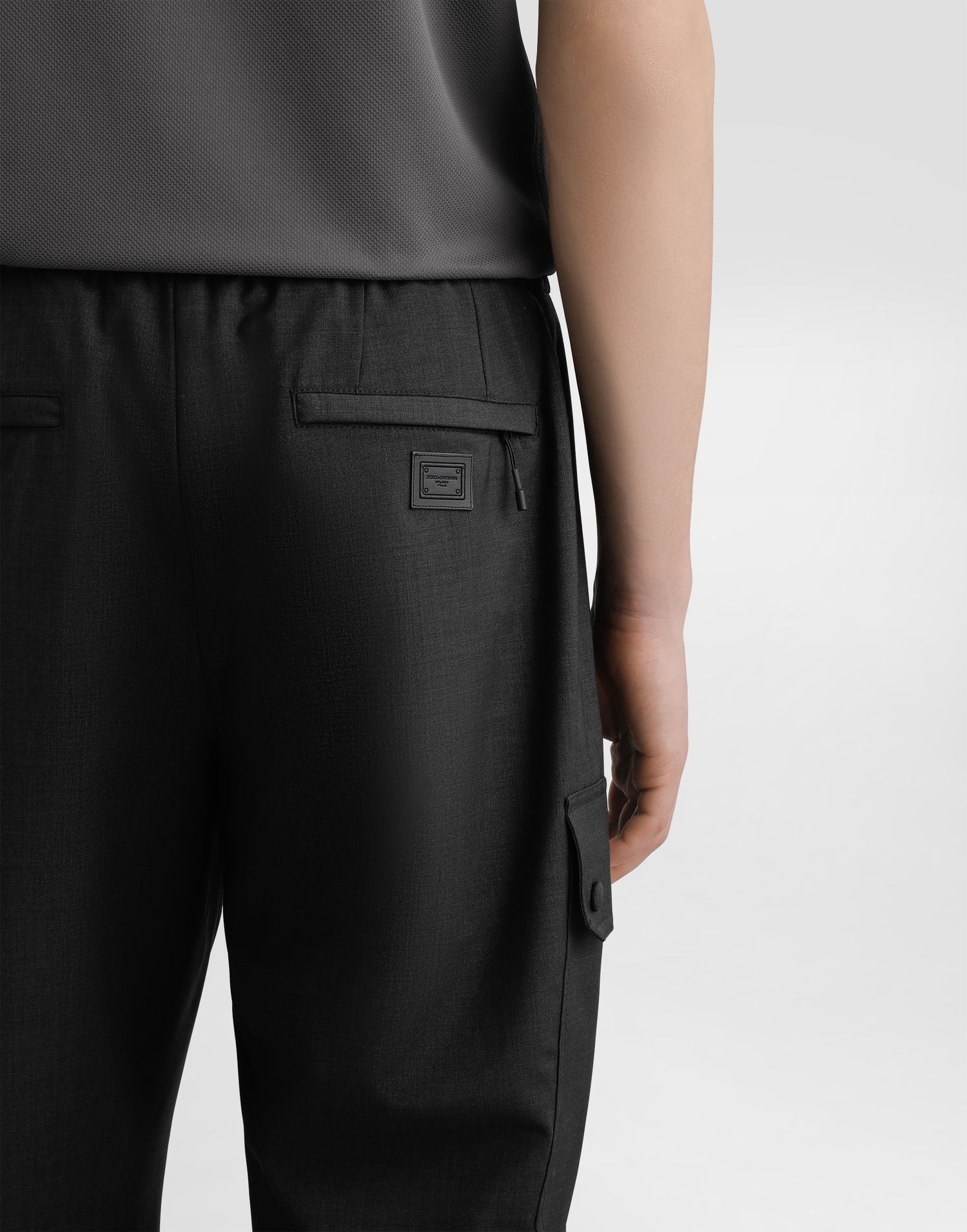 Cargo nohavice Dolce & Gabbana Dolce & Gabbana Wool Canvas Cargo Trousers Čierna | GP14PTFURK8N0542, 1