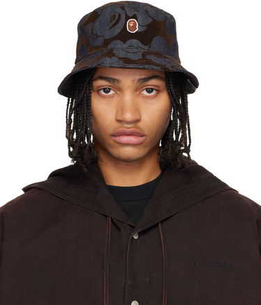 Klobúk BAPE Camo Flocked One Point Denim Bucket Hat Rôznofarebný | 001HTL801012M, 0