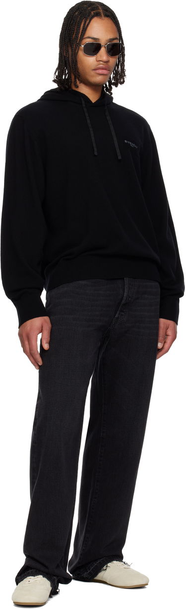 Mikina Givenchy Wool & Cashmere Embroidered Hoodie Čierna | BM90WP4YP3001, 3