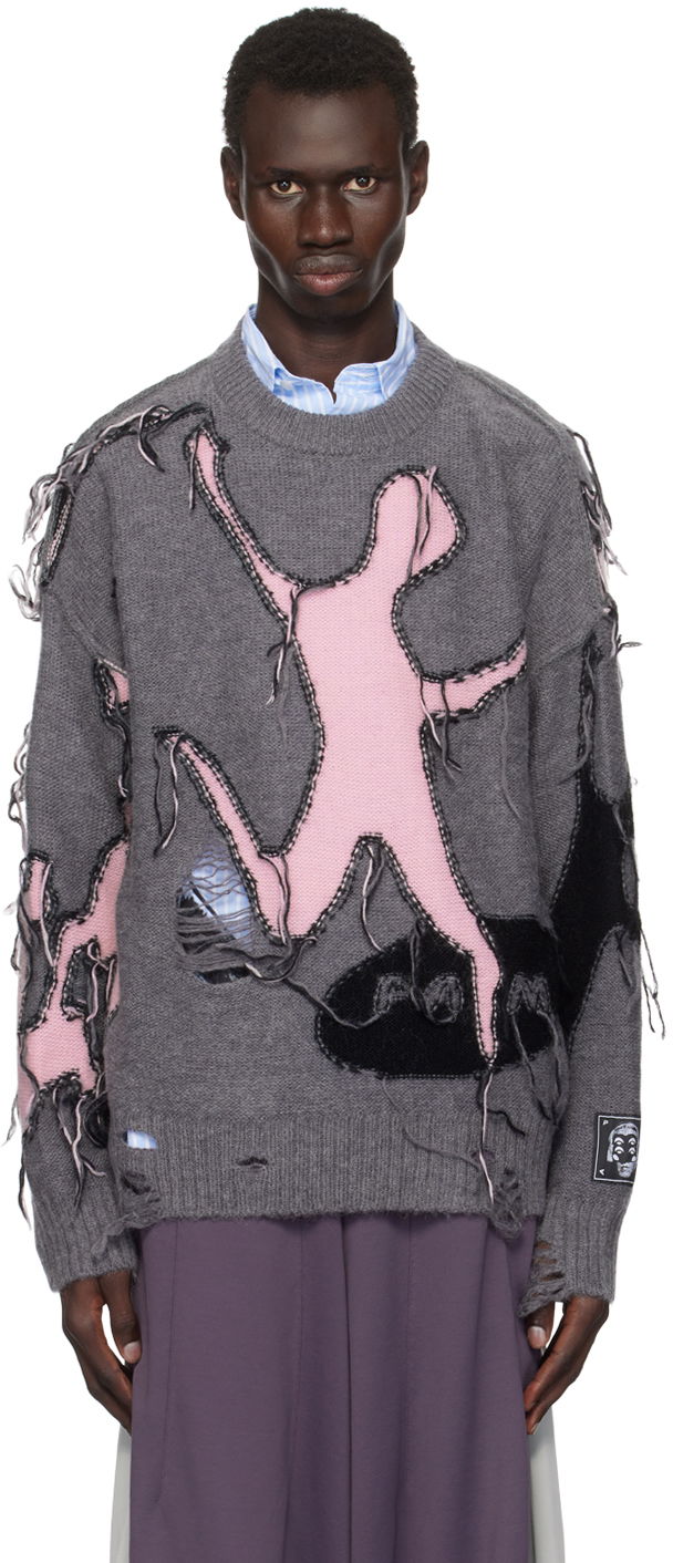 Sveter Perks And Mini Freedom Distressed Sweater Šedá | 8633, 0