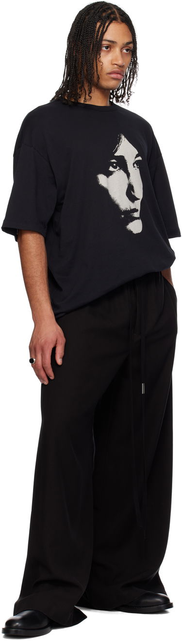 Tričko Ann Demeulemeester Ann Demeulemeester Dieter October's Portrait T-Shirt Čierna | 2510-M-JTS06-40-FA206-099, 4