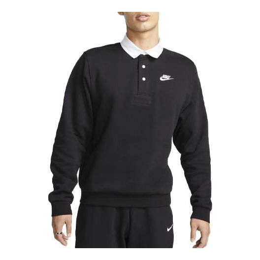 Sveter Nike Club Fleece Plush Long Sleeve Shirt Čierna | DX0538-010