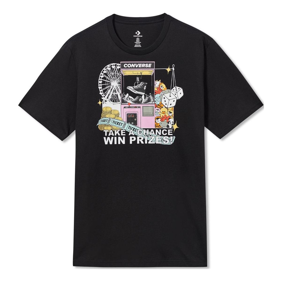 Tričko Converse Converse Men's Claw Machine Graphic T-Shirt Čierna | 10023457-A01, 0