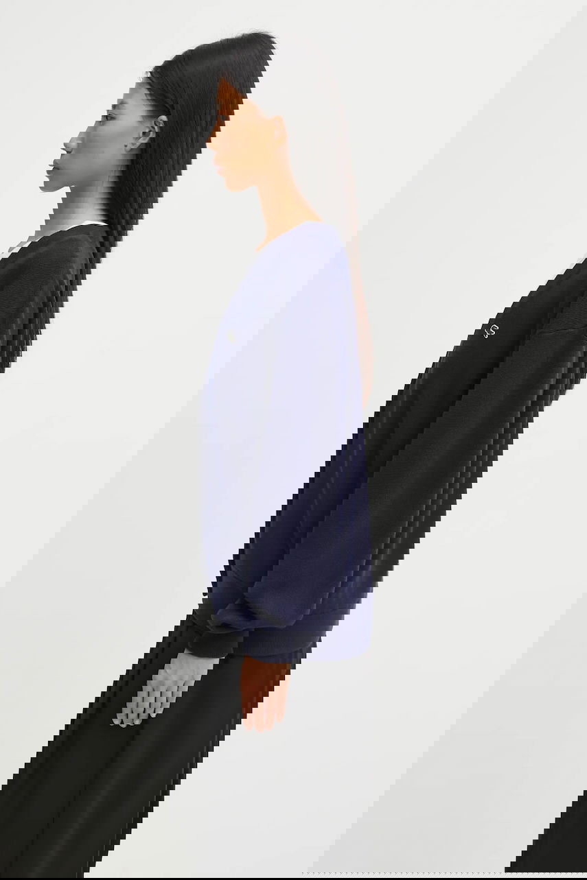 Sveter Lacoste V-Neck Button-Up Relaxed Fit Wool Blend Cardigan Navy | AF4143, 1