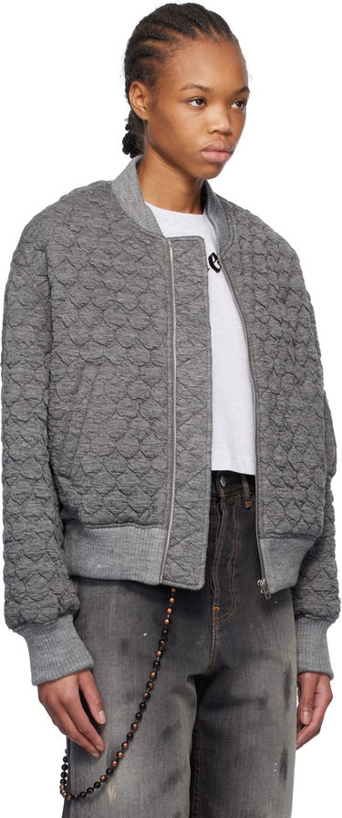 Bomber bunda We11done We11done Quilted Bomber Jacket Šedá | WD-JP0-25-070-W-MG, 1