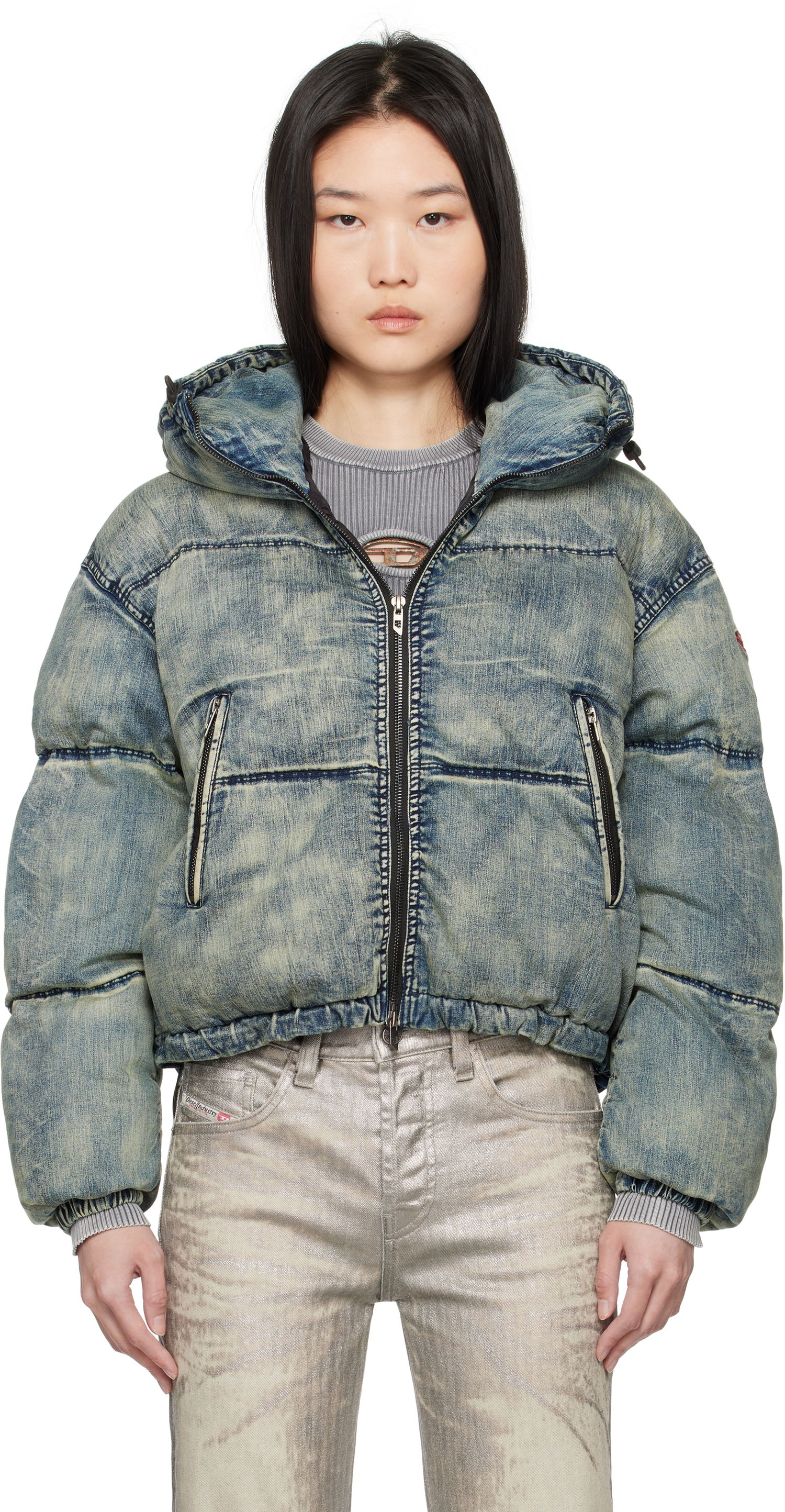 Prešívaná bunda Diesel Denim Puffer Jacket Modrá | A14549 0SKAI, 0