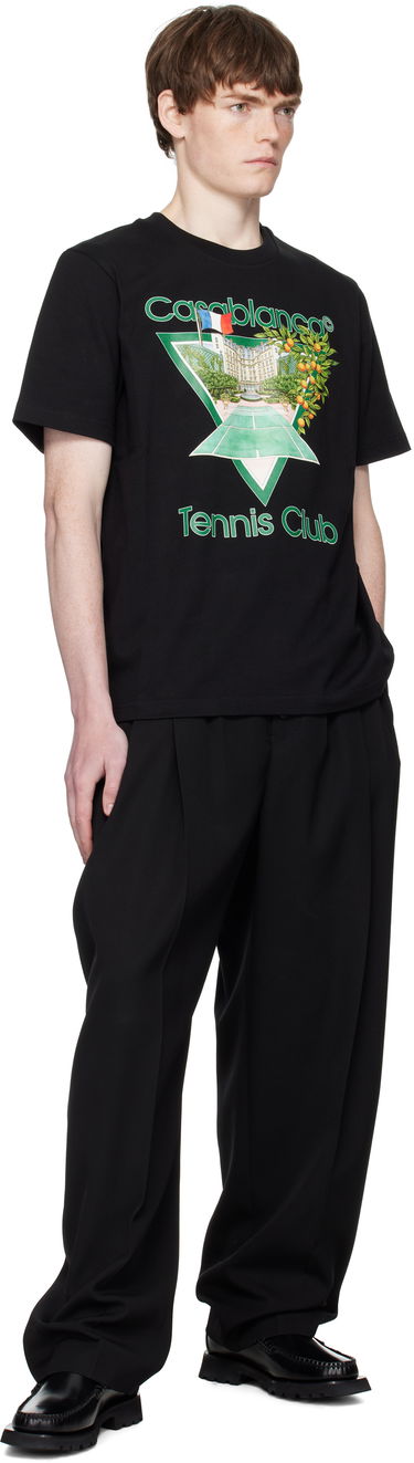 Tričko Casablanca Casablanca 'Tennis Club' Icon Short-Sleeve T-Shirt Čierna | MPF25-JTS-001-21-EX-FLANNELS, 3