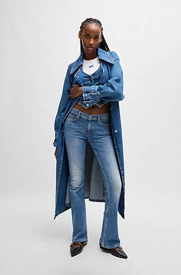 Džínsy BOSS Comfort-Stretch Flared Jeans Modrá | 50531823, 1