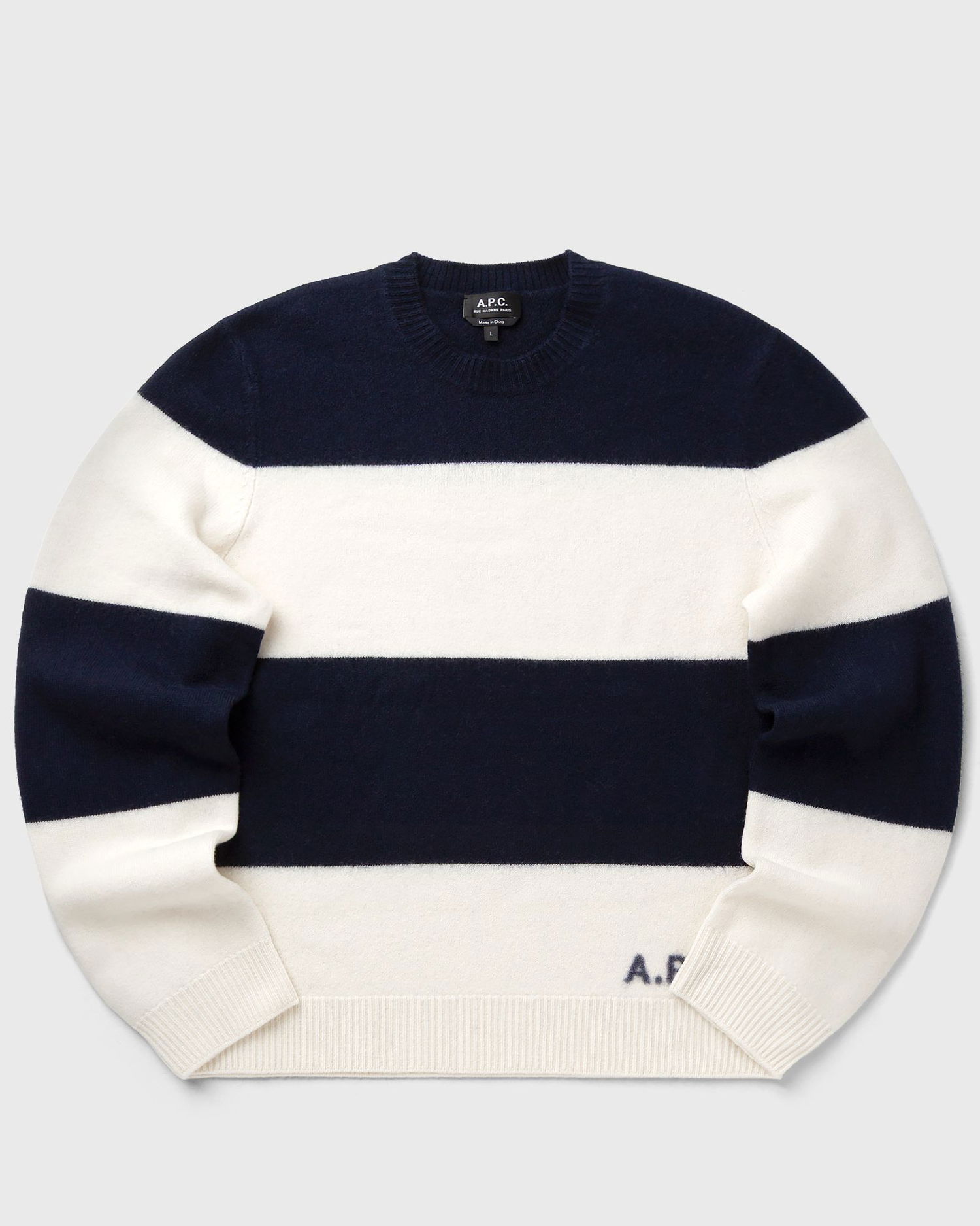 Sveter A.P.C. A.P.C. Eduardo Striped Sweater Navy | WVBDL-H23364-TIQ, 0