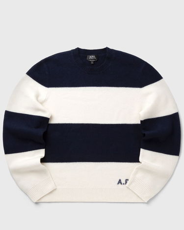 Sveter A.P.C. A.P.C. Eduardo Striped Sweater Navy | WVBDL-H23364-TIQ, 0