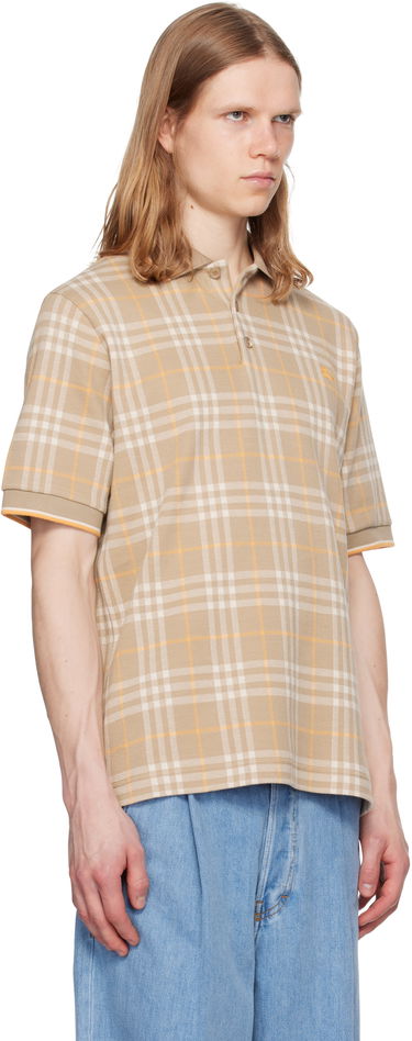 Polo tričko Burberry Burberry Check Cotton Polo Béžová | 8110102, 1