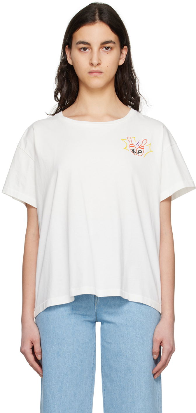 Tričko KENZO Paris Bowling Elephant Biela | FD52TS0504SO, 0