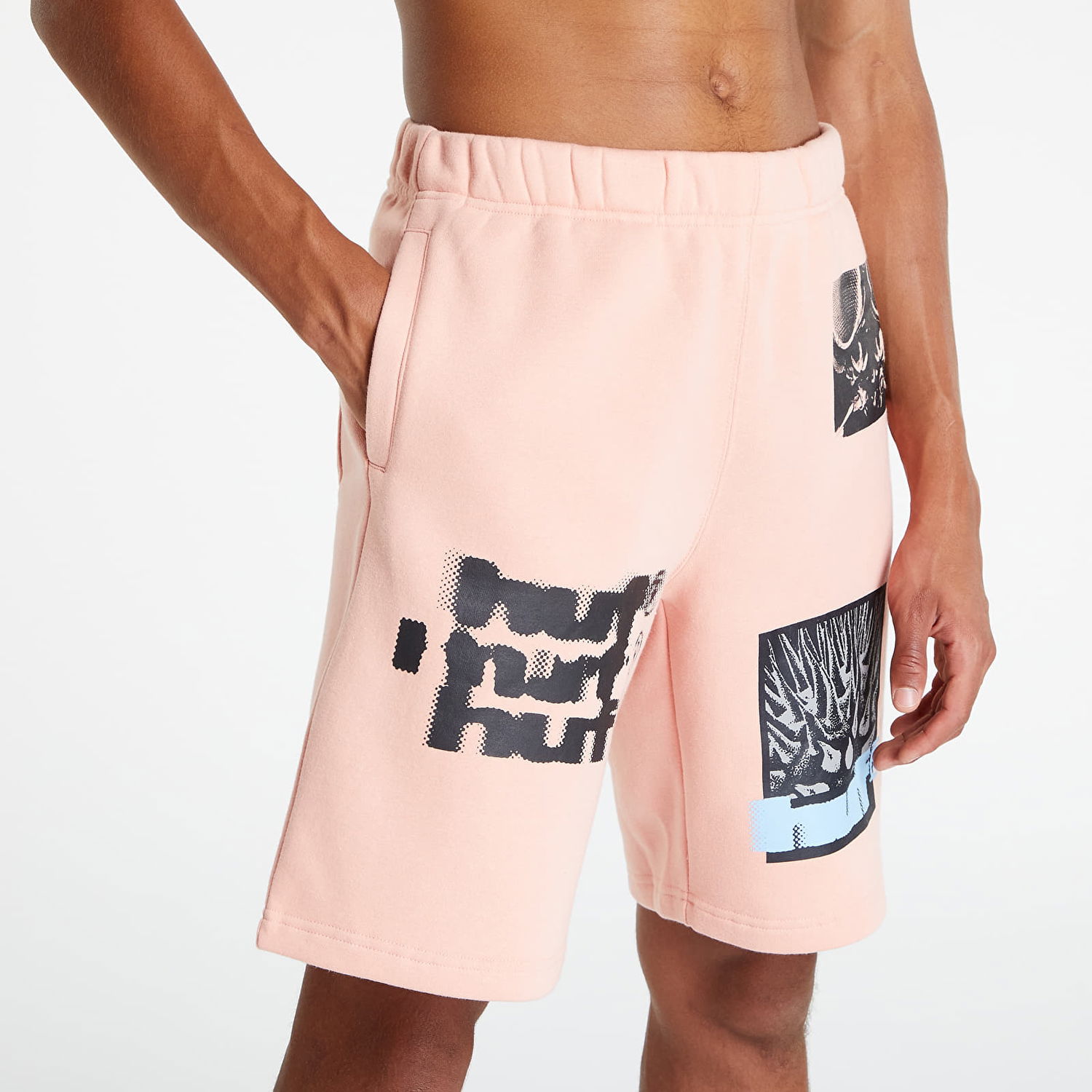 Šortky HUF Virus Fleece Short Ružová | PT00220 coral pink, 1