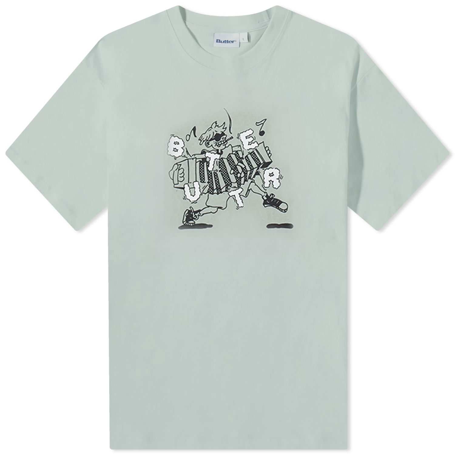 Tričko Butter Goods Accordion Tee Šedá | BGQ1230102, 0
