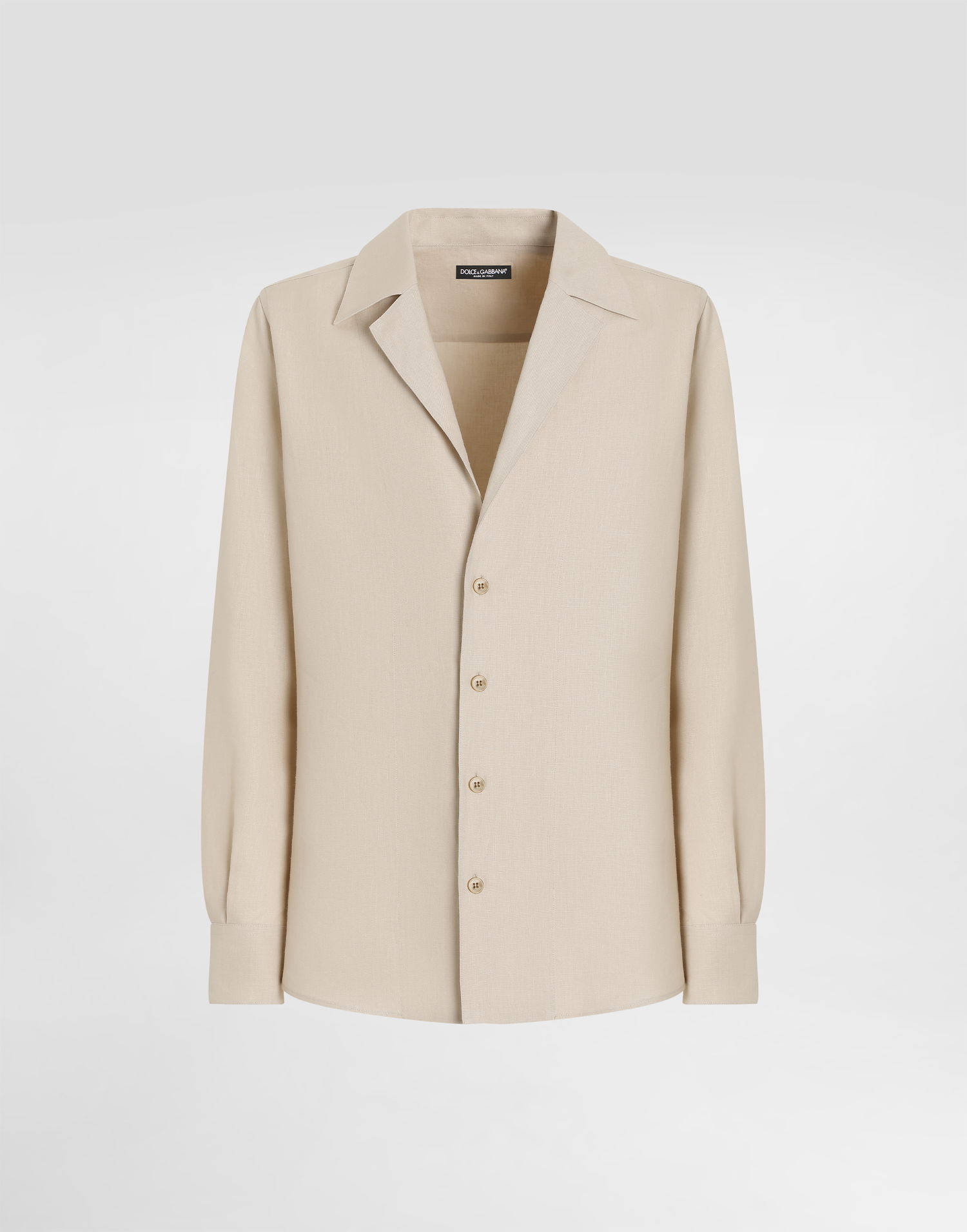 Košeľa Dolce & Gabbana Dolce & Gabbana Linen Long Sleeve Shirt Béžová | G5MX5TFU4MCM0722, 0