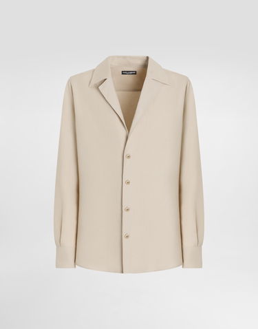 Košeľa Dolce & Gabbana Dolce & Gabbana Linen Long Sleeve Shirt Béžová | G5MX5TFU4MCM0722, 0