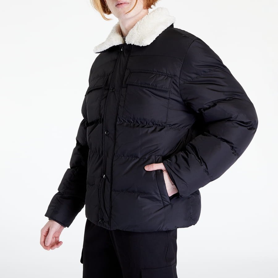 Sherpa Collar Padded Shirt Jacket