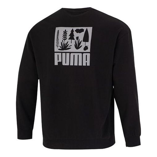 Mikina Puma Crew Neck Sweatshirt with Graphic Print Čierna | 538780-01, 0