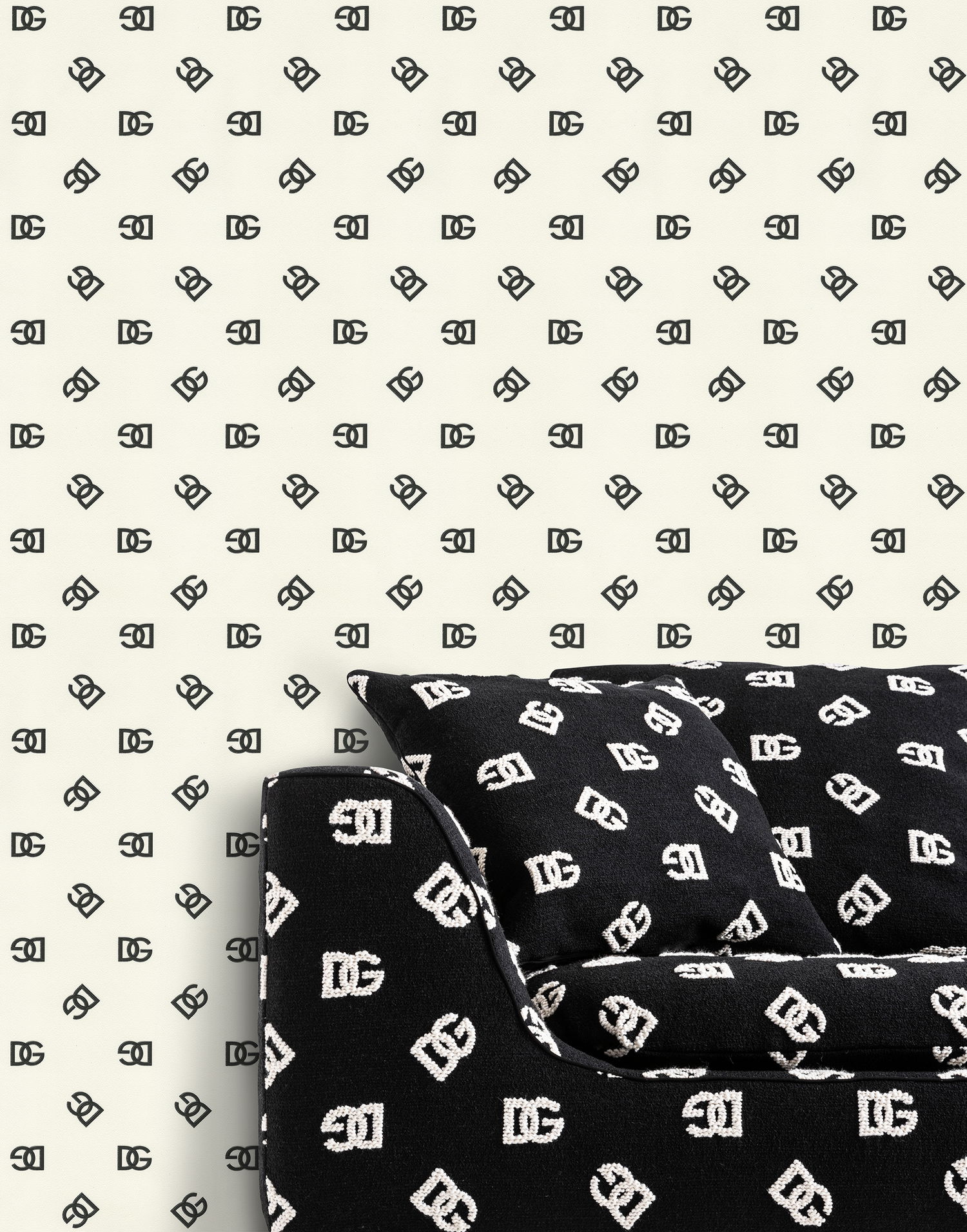 Home decor Dolce & Gabbana Wallpaper with logo print Biela | TCW007TCAHOU0075, 1