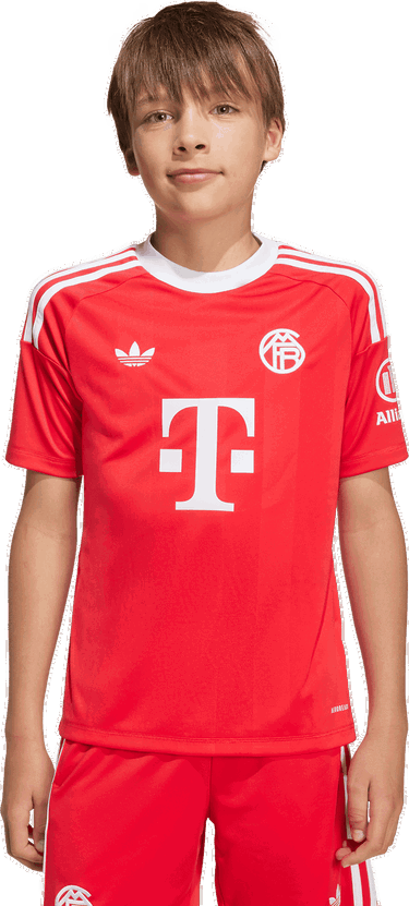 Dres adidas Originals FC Bayern Goalkeeper 3rd Jersey 2025/26 Kids Červená | jp3694, 4