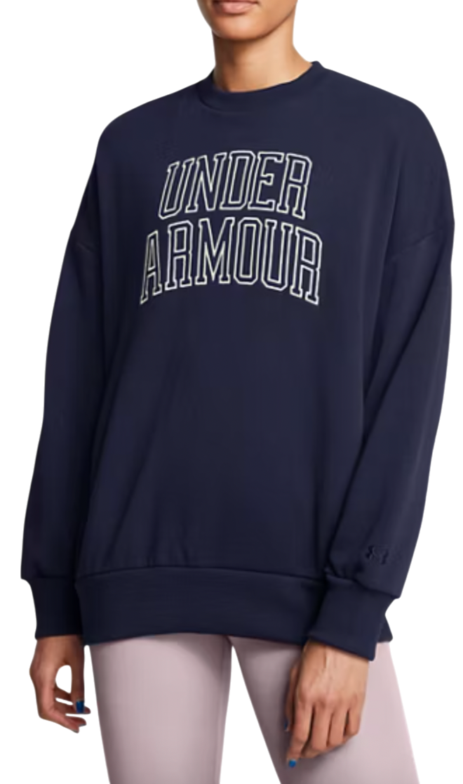 Mikina Under Armour Under Armour Icon HWT Terry OS Crew Sweatshirt Navy | 1386493-410, 0