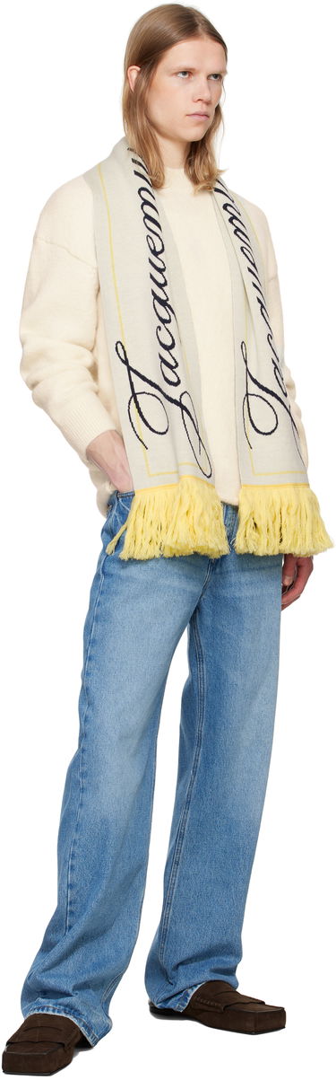 Šál Jacquemus Jacquemus La Croisière 'The Liga' Knit Scarf Béžová | 25E255AC727-2200, 2