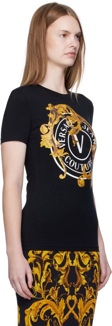Tričko Versace Versace Jeans Couture Printed T-Shirt Čierna | E79HAHE01_ECJ02E, 1