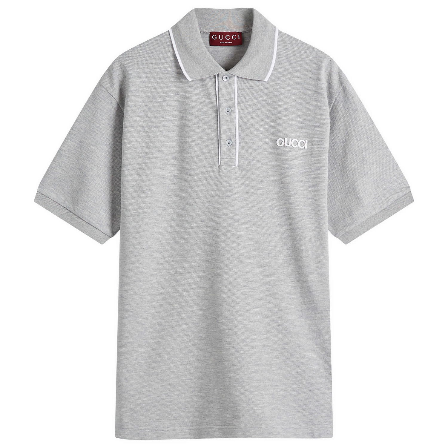 Polo tričko Gucci Stretch Cotton Polo Shirt with Short Sleeves, Size Small Šedá | 806250-XJG3H-1160, 0