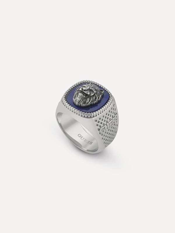 Prsteň GUESS Guess Lion King Signet Ring Metalická | JUMR04003JW