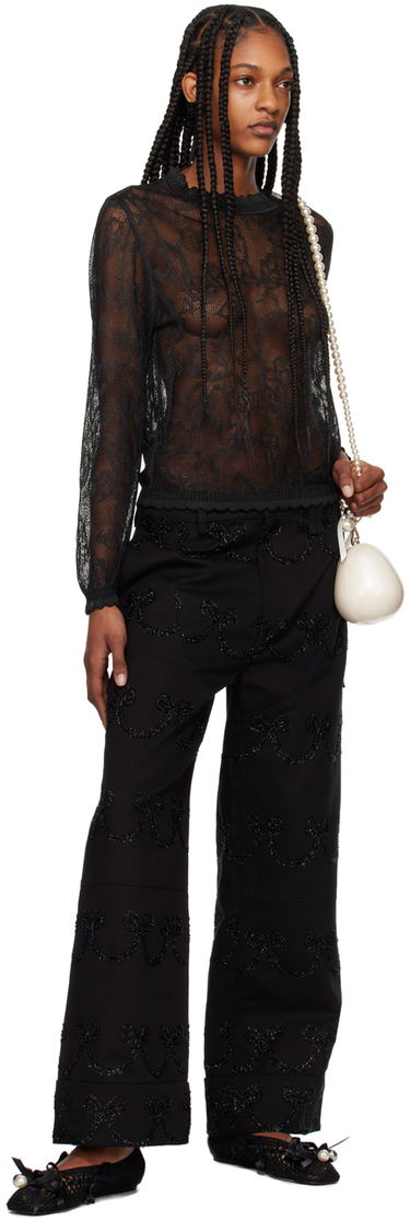 Sveter Simone Rocha Simone Rocha Floral Lace Sweater Čierna | SHMK1 0645, 3