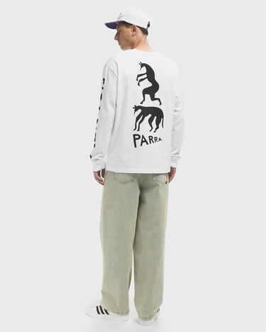 Tričko By Parra Long Sleeve Graphic T-Shirt Biela | 53430, 2