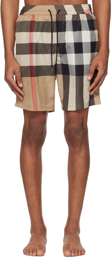 Plavky Burberry Burberry Check Swim Shorts Béžová | 8107272, 0