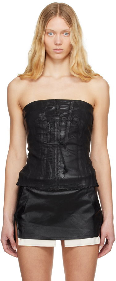Tielko Rick Owens Rick Owens DRKSHDW Hollywood Bustier Denim Top Čierna | DS01E3127 SCF, 0