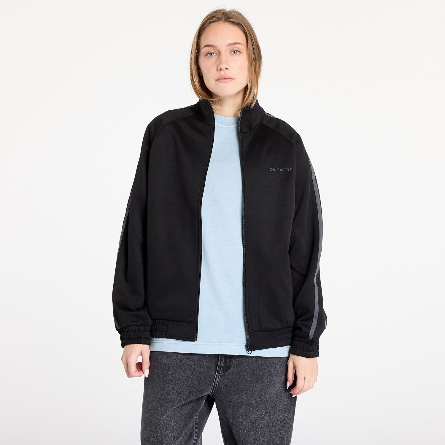 Mikina Carhartt WIP Sweatshirt Bolan Jacket UNISEX Black/ Graphite L Čierna | I033926.2F1XX, 0