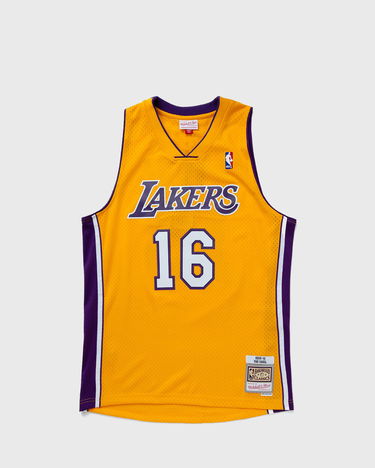 Dres Mitchell & Ness NBA SWINGMAN JERSEY LOS ANGELES LAKERS 2009-10 PAU GASOL #16 Žltá | SMJY7609-LAL09PGALTGD, 0
