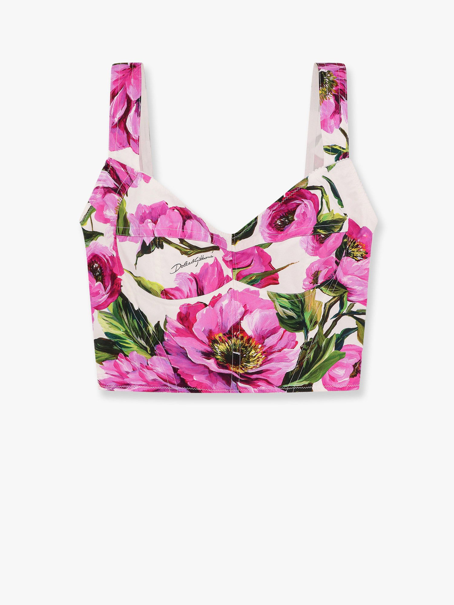 Crop Top Dolce & Gabbana Dolce & Gabbana Peony Print Crop Top Rôznofarebný | F7W98THS5S3HA5KR, 0