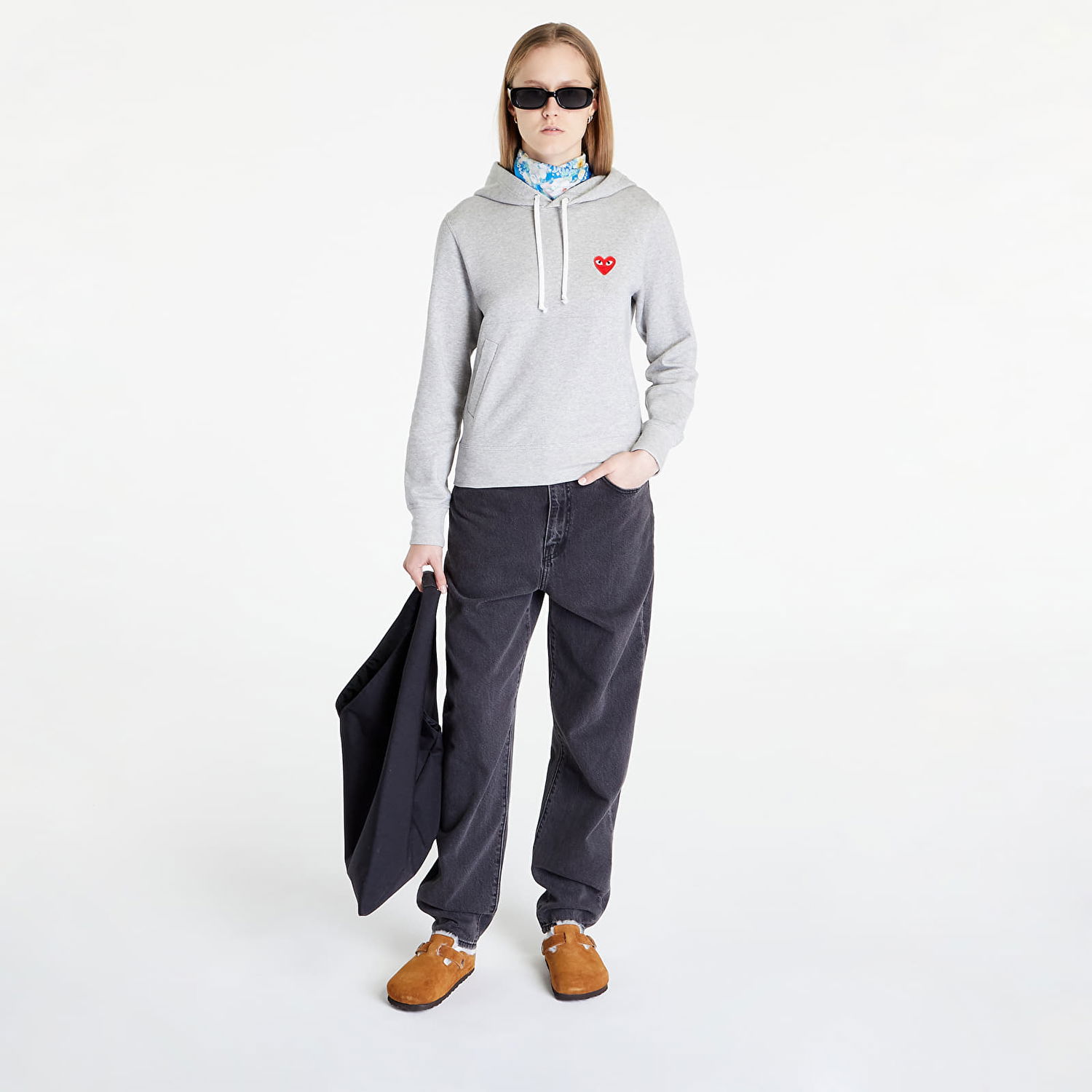 Mikina Comme des Garçons PLAY Hoodie Šedá | AZT169-051-1 grey, 1