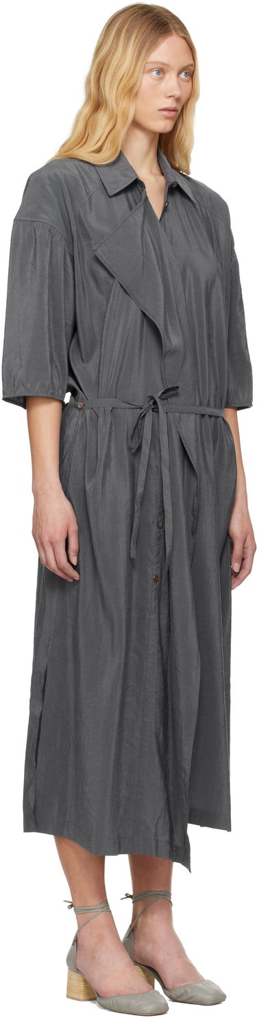 Šaty LEMAIRE Lemaire Asymmetrical Shirt Midi Dress Zelené | DR1056 LF1308, 4