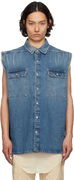 Rick Owens DRKSHDW Hollywood Jumbo Denim Sleeveless Overshirt