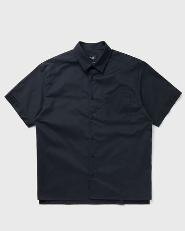 Košeľa A.P.C. A.P.C. Ross Logo Short Sleeve Shirt Navy | COGZR-H12623-IAK, 0