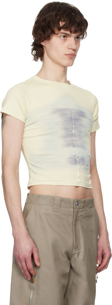 Crop Top Eckhaus Latta Eckhaus Latta Lapped Baby T-Shirt Žltá | 303-EL-PS25-O - OASIS, 1