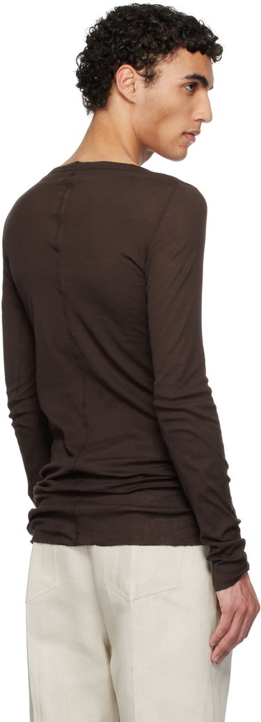 Sveter Rick Owens Rick Owens Hollywood Rib Long Sleeve T-Shirt Hnedá | RU01E5250 MR, 2