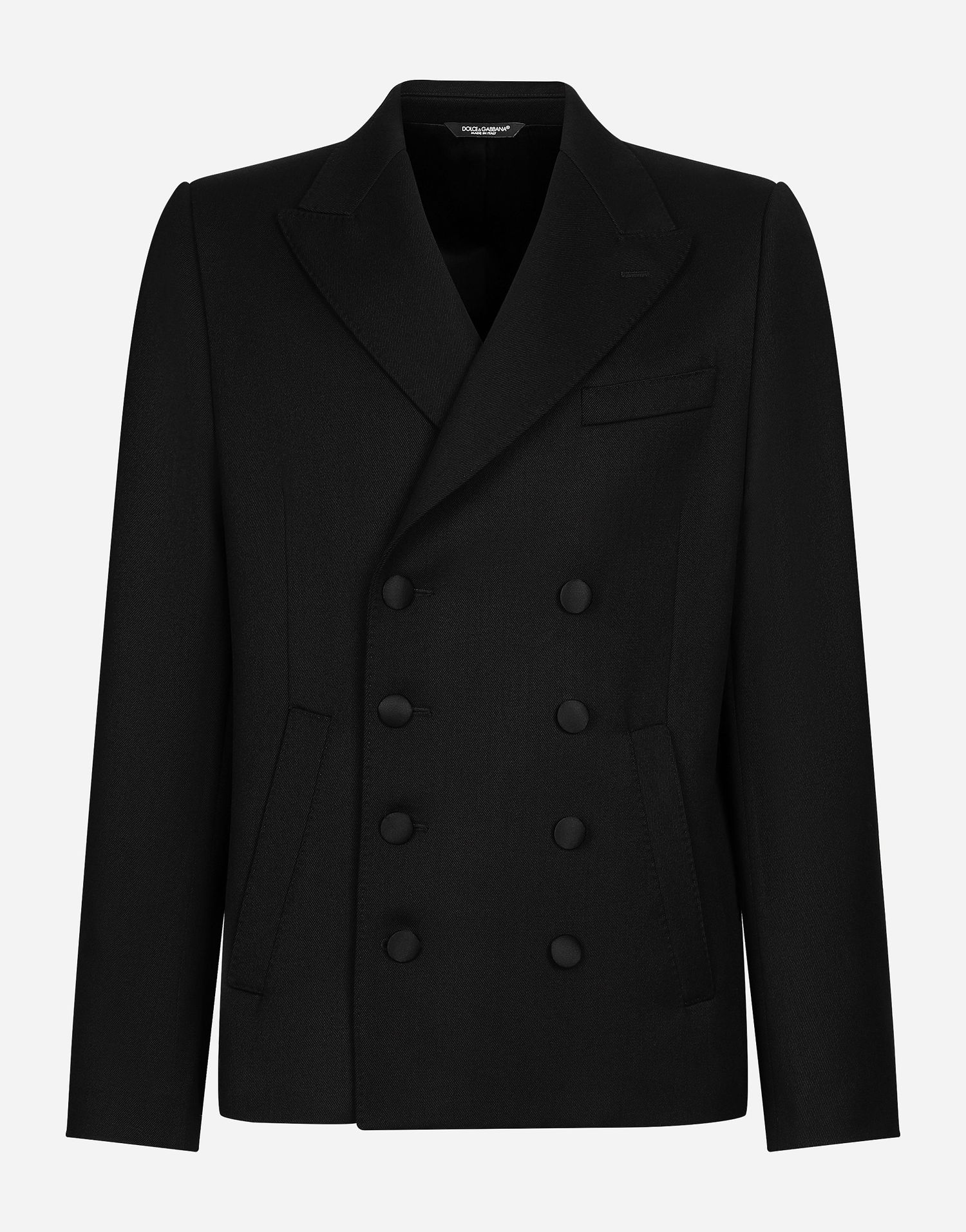 Bunda Dolce & Gabbana Double-breasted Embroidered Satin Jacket Čierna | G2UF1TGI722N0000, 0