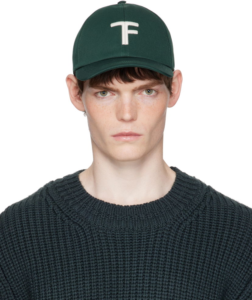 Šiltovka Tom Ford TOM FORD Brushed Cotton Baseball Cap Zelené | MH004-TCN057G