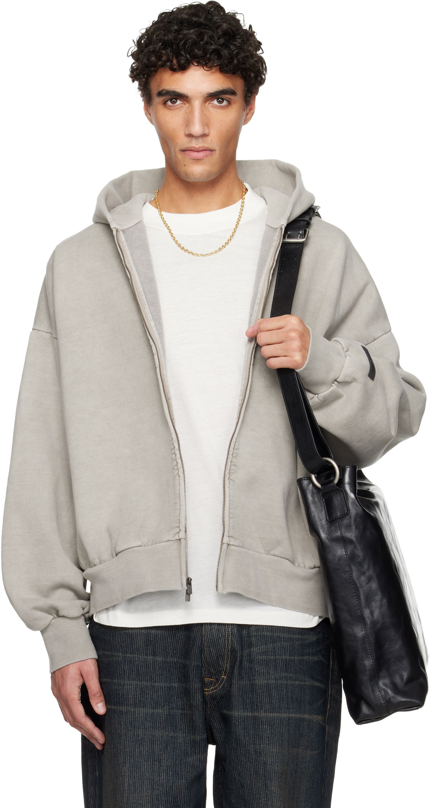 Mikina Fear of God Holiday Embroidered Classic Full Zip Hoodie Šedá | 192HO254781F, 0