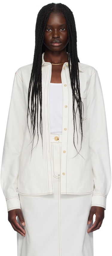Košeľa TOTEME TOTEME Petite Tumbled Cotton Shirt Biela | 243-WRT0341-FB0104, 0