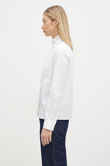 Košeľa MAISON KITSUNÉ Maison Kitsuné Craft Embroidery Stand Collar Shirt Biela | NW00414WC5010, 1