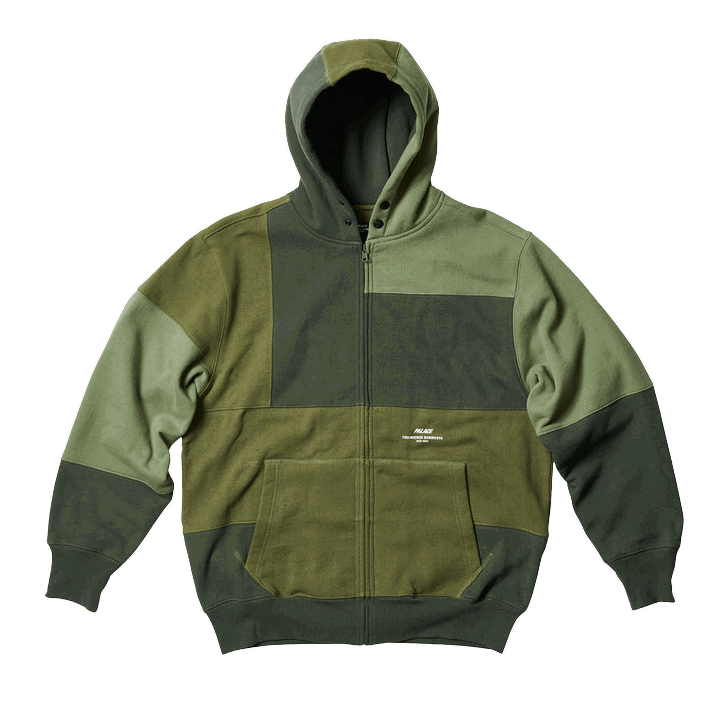 Bunda Palace Engineered Garments x Heavy Patchwork Zip Hood Zelené | P23CS190, 0