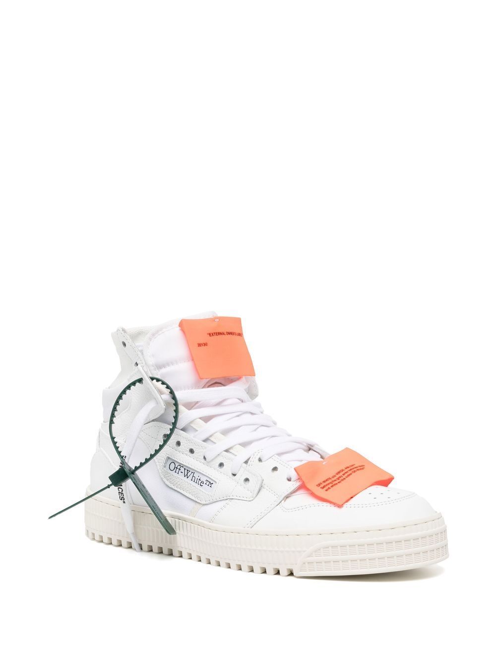 LEATHER HI TOP SNEAKERS